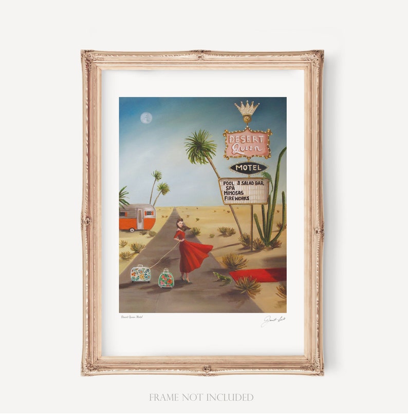 Desert Queen Motel. Art Print. Janet Hill Studio image 1