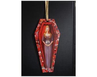 Dracula's Daughter Decorative Paper Ornament/ Gift Tag/ Diecut Decoration