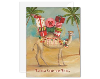 The Christmas Camel. BOX SET of 8 Cards. One Design.
