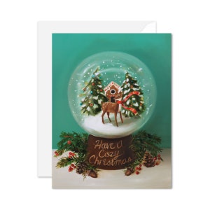 Passez un Noël confortable. Coffret de 8 cartes.