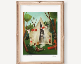 Castraine: The Lesser Known Goddess of Summer Camp. Art Print. Janet Hill Studio