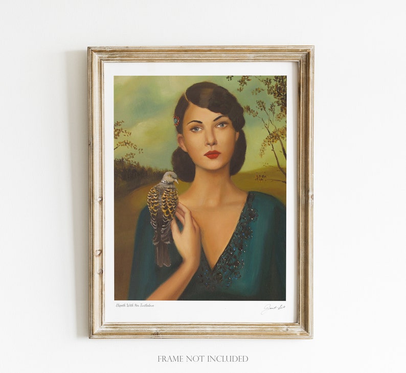 Elspeth With Her Turtledove. Art Print. Janet Hill Studio image 1