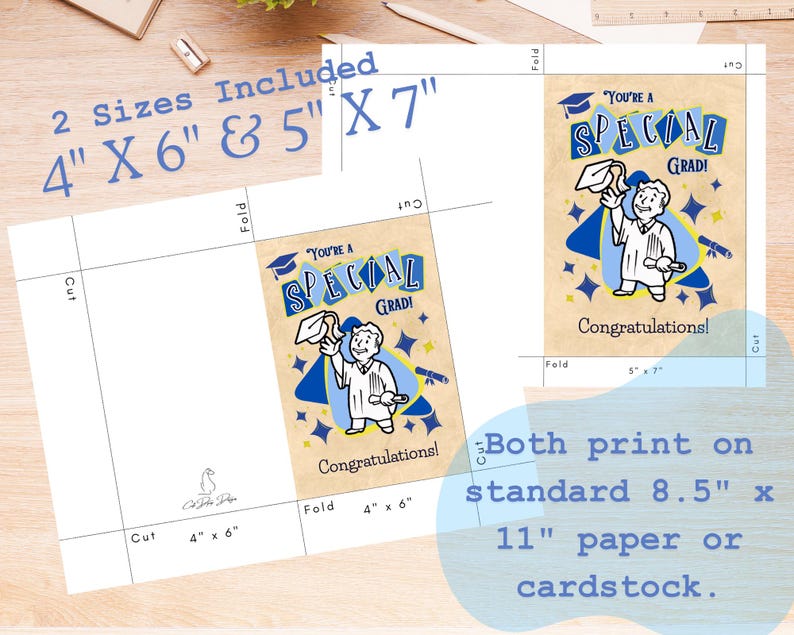 Fallout Graduation Card Printable Digital Download SPECIAL Grad Student ...