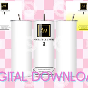 PNG digitale 20 once AU Vodka Pineapple Crush Full Wrap PNG Modello per tumbler sublimazione Fai regalo