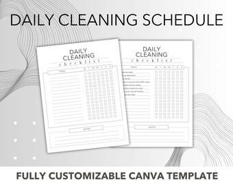 Daily Cleaning Schedule | Cleaning Routine Planner | Daily Cleaning Checklist | Cleaning ToDo List | Checklist | ADHD Friendly | Cleaning