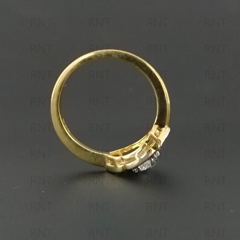 Vintage Art Deco Diamond Cluster Ring: Gold Statement Anniversary ...