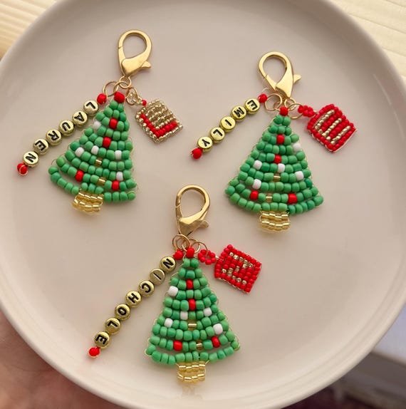 Fournitures De Noël Porte-Clés Arbre De Noël Pendentif De Sac Personnalisé Mignon Avec Porte-Clés De Voiture Accessoires Colorés