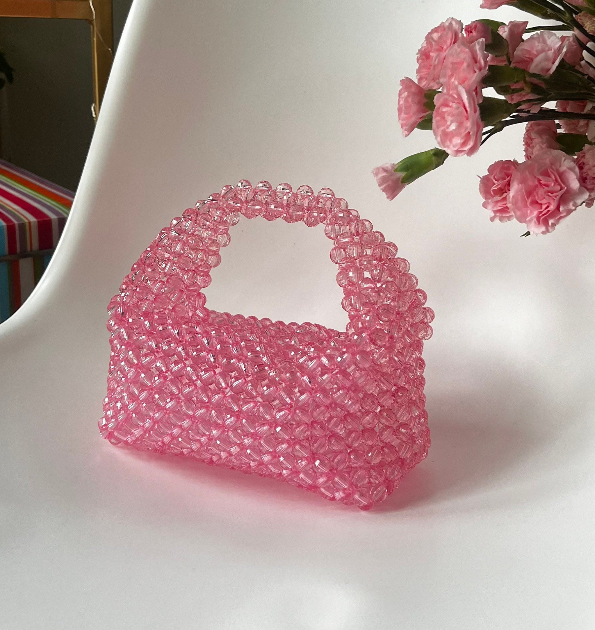 Beaded Pink Chest Bag