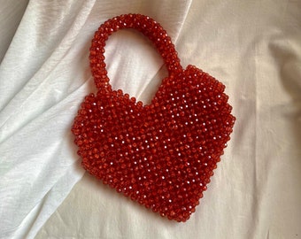 Heart Shaped Beaded Bags - Etsy