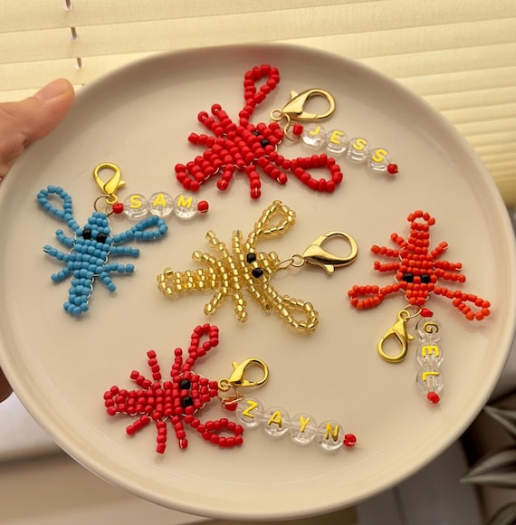 20 Ciondoli Con Fermagli A Moschettone - Theme Marino Con Pietre Turchesi | Per Portachiavi, Borse, Fai-Da-Te - Foto 4