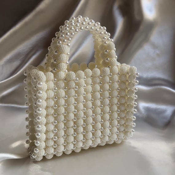 Borsa A Tracolla Da Sera LYEAA Con Perline E Perle Intrecciate A Mano | Pochette Elegante Per Matrimoni E Feste - 4