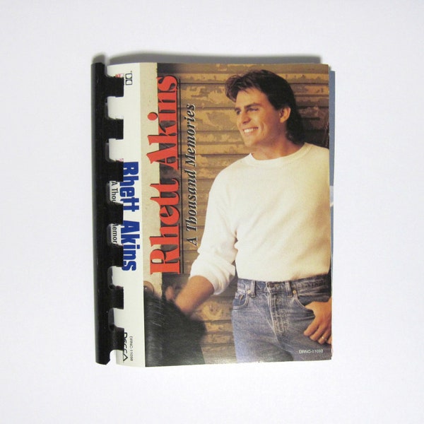 Upcycled Purse Pack Journal Notebook For Rhett Akins Fans! Cassette Tape Insert Repurposed Recycled Memo Pad Doodle Book