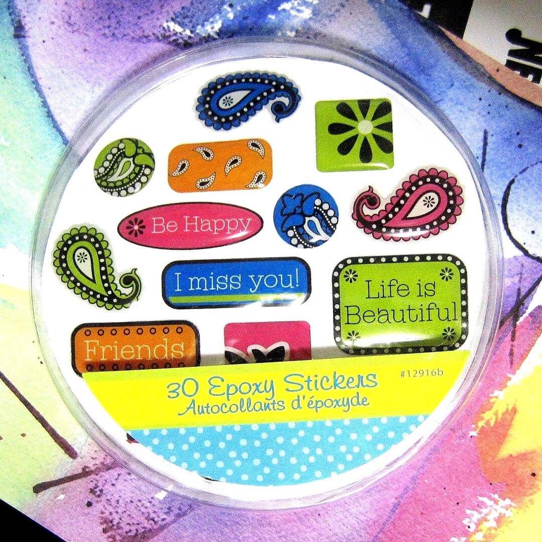 BOGO Epoxy Stickers Set of 30 New in Package Buy 1 Get 1 Free - Etsy