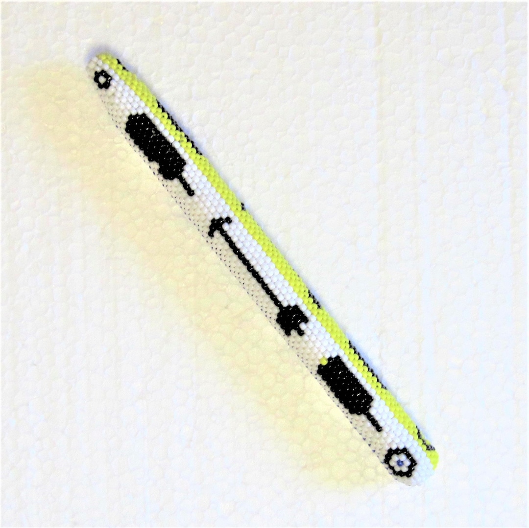 Feathers and Arrows Hand Beaded Bic Pen Traditional Peyote Etsy