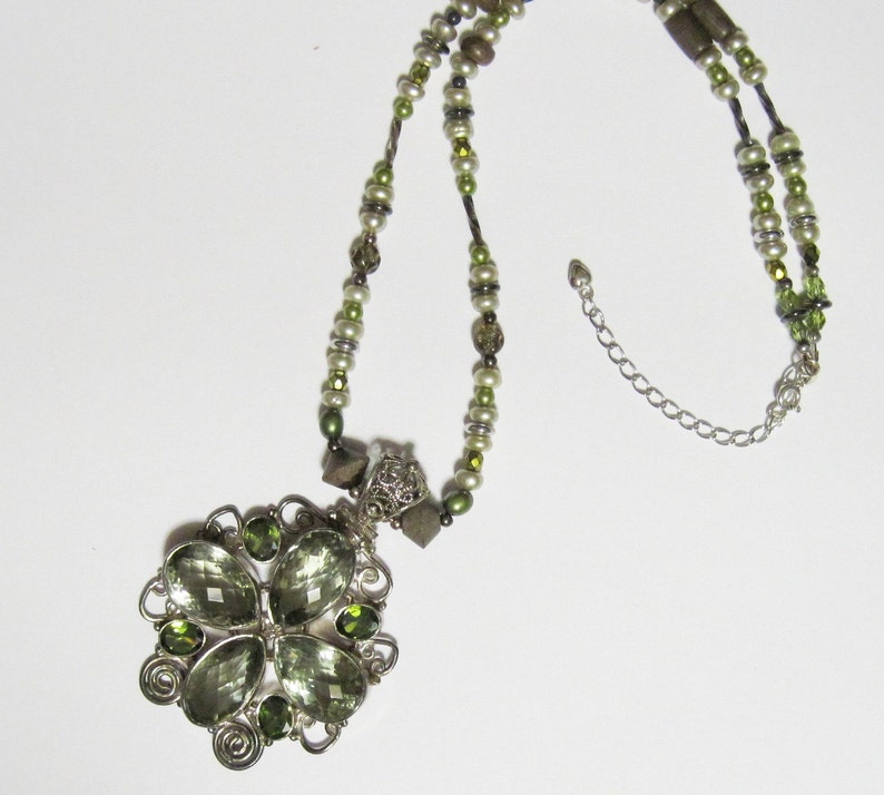 Karla Necklace - Green Amethyst main image 1