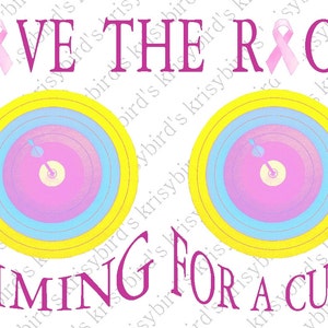 Only 2 Left T-Shirt Save The Rack Aiming for a Cure Breast Cancer Awareness Donation to Charity Personal Design Pink on White image 1