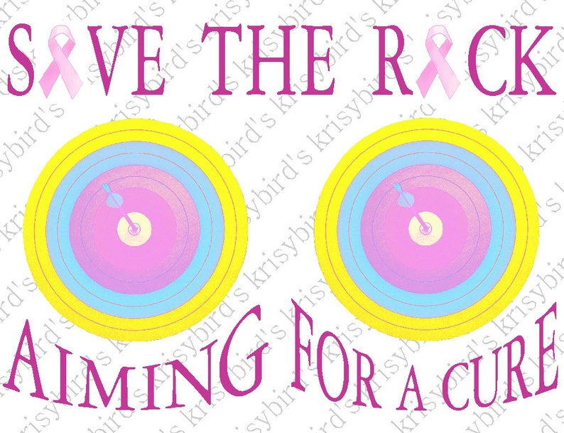 Only 2 Left T-Shirt Save The Rack Aiming for a Cure Breast Cancer Awareness Donation to Charity Personal Design Pink on White image 1