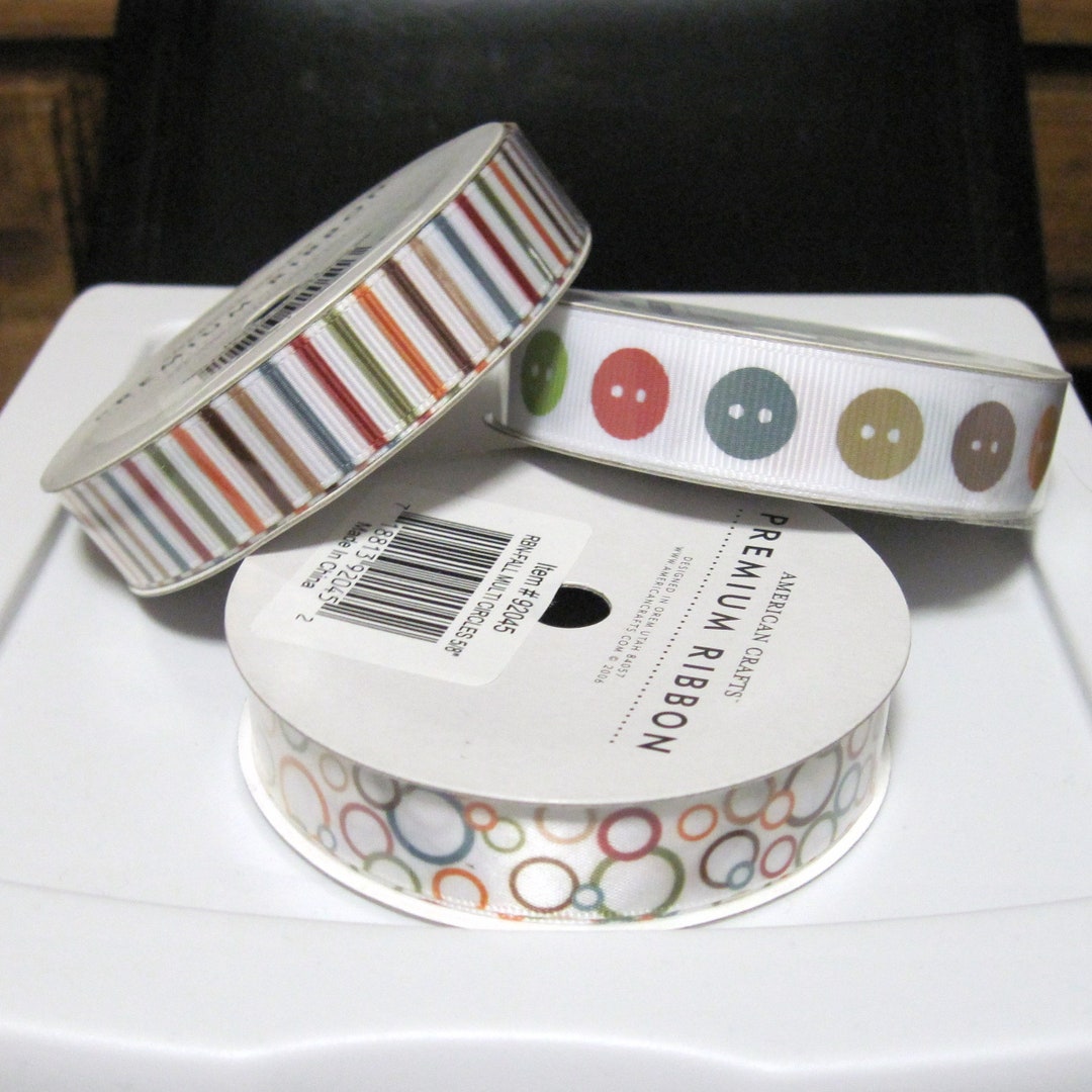 Ribbon Ribbon Ribbon 3 Rolls Craft Ribbon 3 Yards Each Grosgrain ...