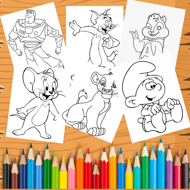 50 Coloring Pages for Kids, Preschoolers, Simple Coloring Pages