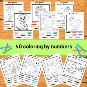 40 Coloring Pages for Kids, Preschoolers, simple coloring pages, homeschool, kindergarten, adventurous coloring pages, visual skills