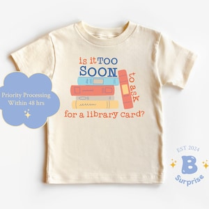 Library Card Request Baby Onesie | Book Lover Toddler Tee