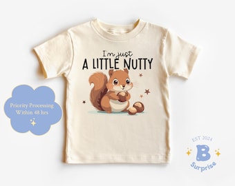 Nutty Squirrel Kids Tee - Animal Graphic Toddler T-Shirt