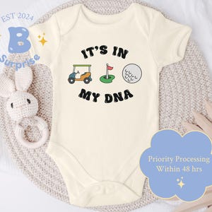 Golf DNA Baby Onesie®: Natural Cotton Golfing Outfit
