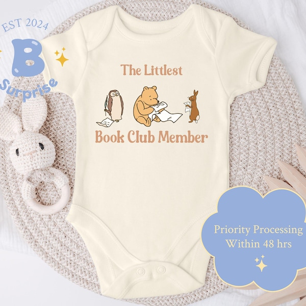 Classic Pooh Baby Bodysuit: Littlest Book Club Member Onesie®