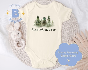 Forest Baby Onesie®: Tiny Adventurer, Natural Cotton