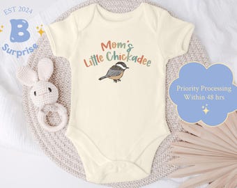 Mom and Little Chickadee Baby Onesie® - Nature Bird Bodysuit