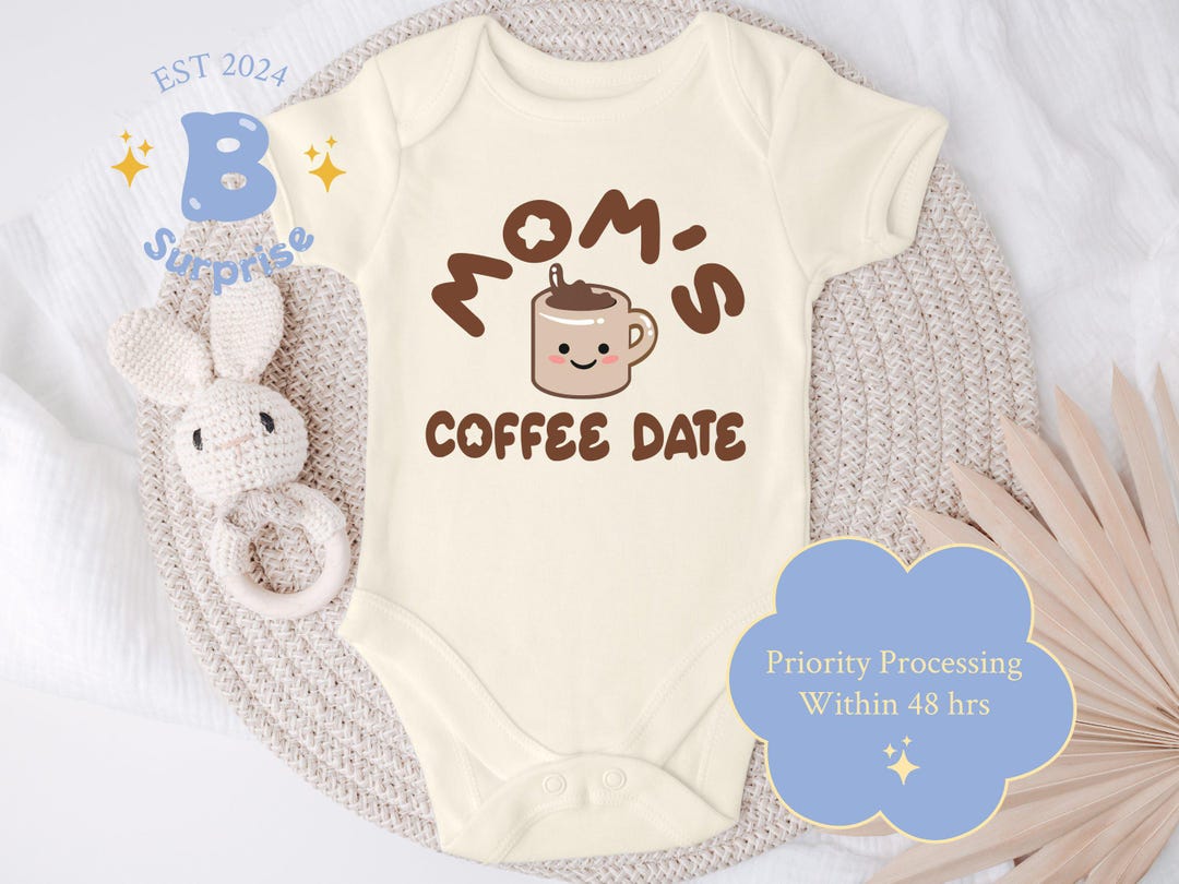 Dada's Coffee Date Organic Baby Bodysuit  Short Sleeve main image 0