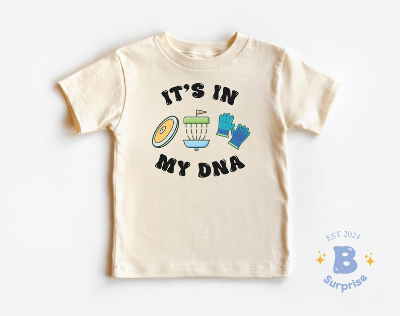 It’s In My DNA Disc Golf Baby Bodysuit – Future Disc Golfer Gift – Natural Onesie® image 2