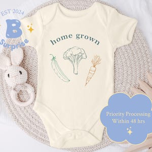 Organic Cotton Veggie Baby Onesie®: Garden Theme Bodysuit