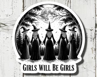 Girls Will Be Girls Halloween Sticker