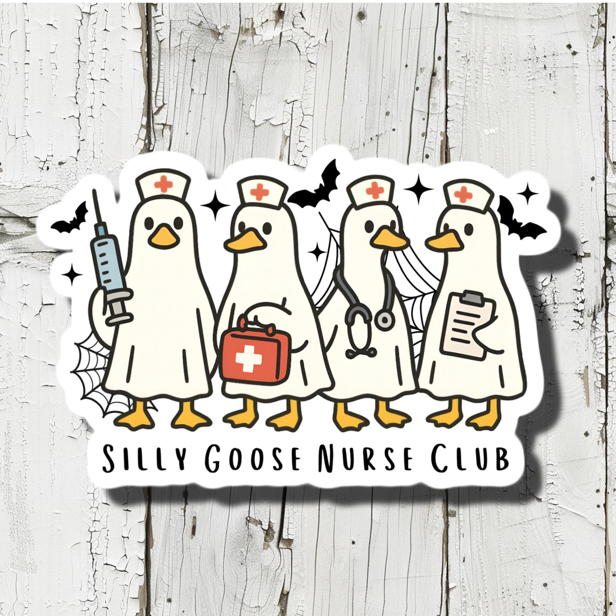 Silly Goose Nurse Club Halloween Sticker - Etsy