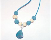 Oil Diffuser Lava Bead and Turquoise Necklace