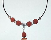 Oil Diffuser Lava Rock Necklace with Removable Owl Charm