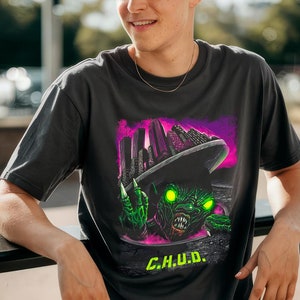 CHUD T-Shirt, Vintage Horror Movie T-Shirt, Unisex Valentine&#39;s Day Gift, Sci-fi Tee, Horror Cinema, 80&#39;s, Film Geek Apparel, Present for Men