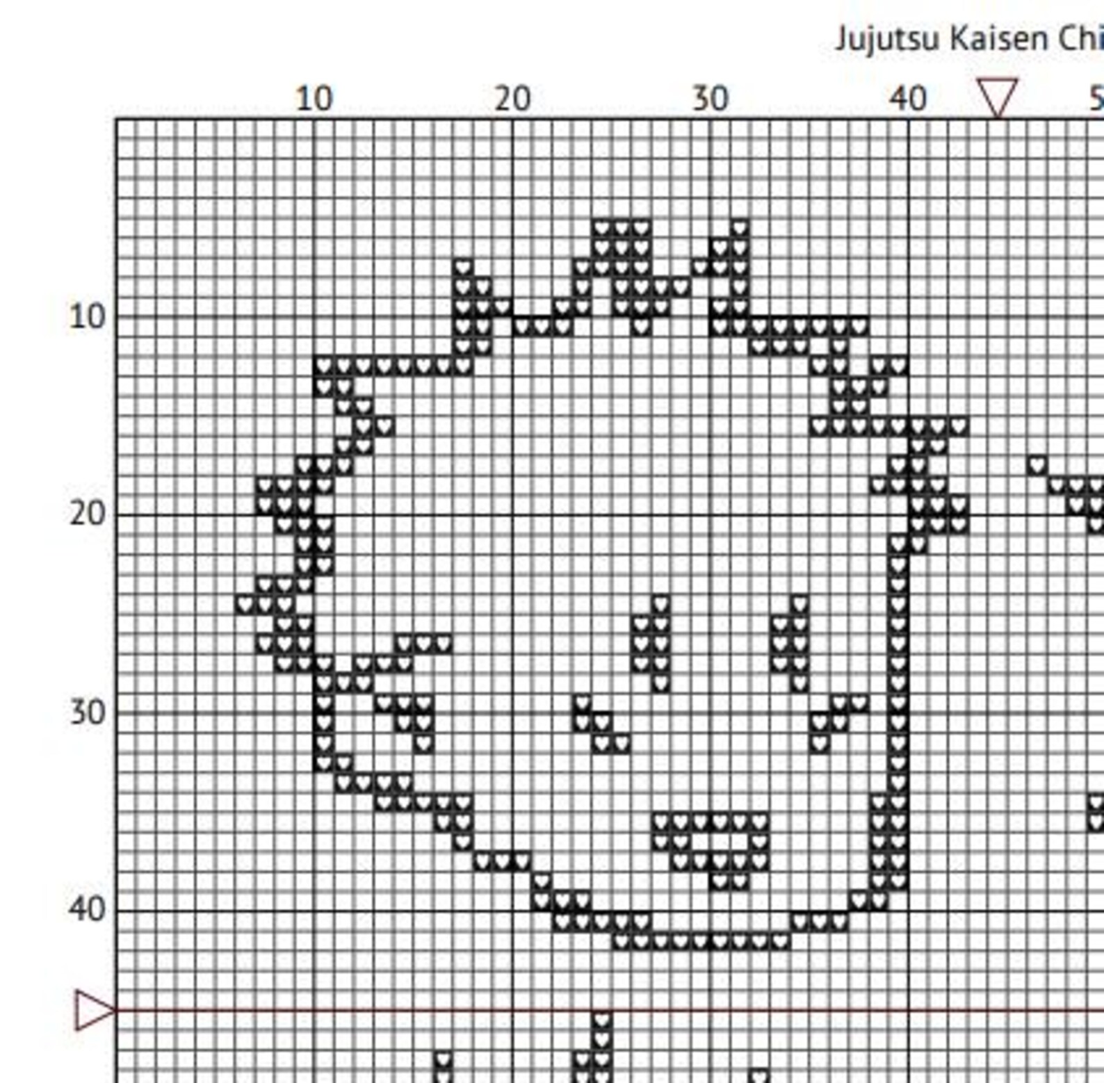 Jujutsu Kaisen Chibi Head Cross Stitch Pattern - Etsy