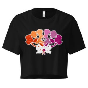 Subtle LGBTQ Pride Crop Top Lesbian | Lesbian Gay Bisexual Transgender Queer