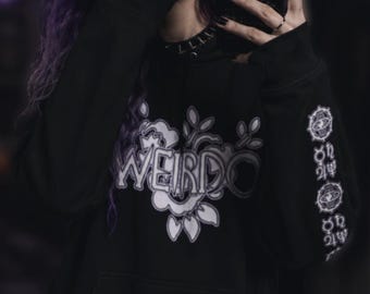 Pastel Goth Hoodie WEIRDO | Gothic Emo Alternative Grunge Punk