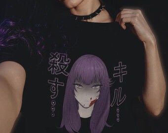 Pastel Goth Shirt Murder&Kill | Gothic Emo Alternative Grunge Punk