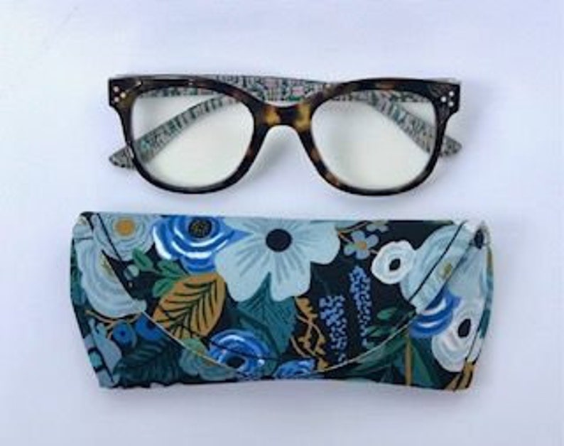 Floral Eyeglass Case Sunglass Case Magnetic Closure Gifts under 15 Gifts for Women image 1