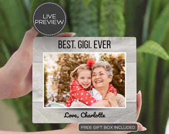 Gigi Gift, Personalized Gigi Picture Frame, Custom Mother's Day Gift for Gigi, Gift from Grandkids, Custom Gigi Keepsake