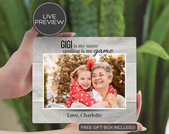 Gigi Gift, Personalized Gigi Picture Frame, Custom Mother's Day Gift for Gigi, Gift from Grandkids, Custom Gigi Keepsake
