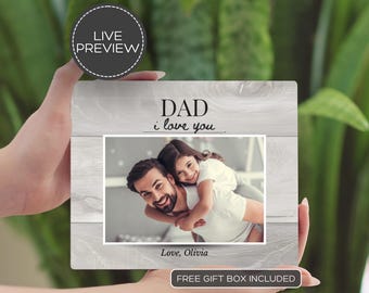 Dad Gift, Personalized Dad Picture Frame, Custom Father’s Day Gift for Dad, Gift for Dad from Children, Custom Dad Keepsake