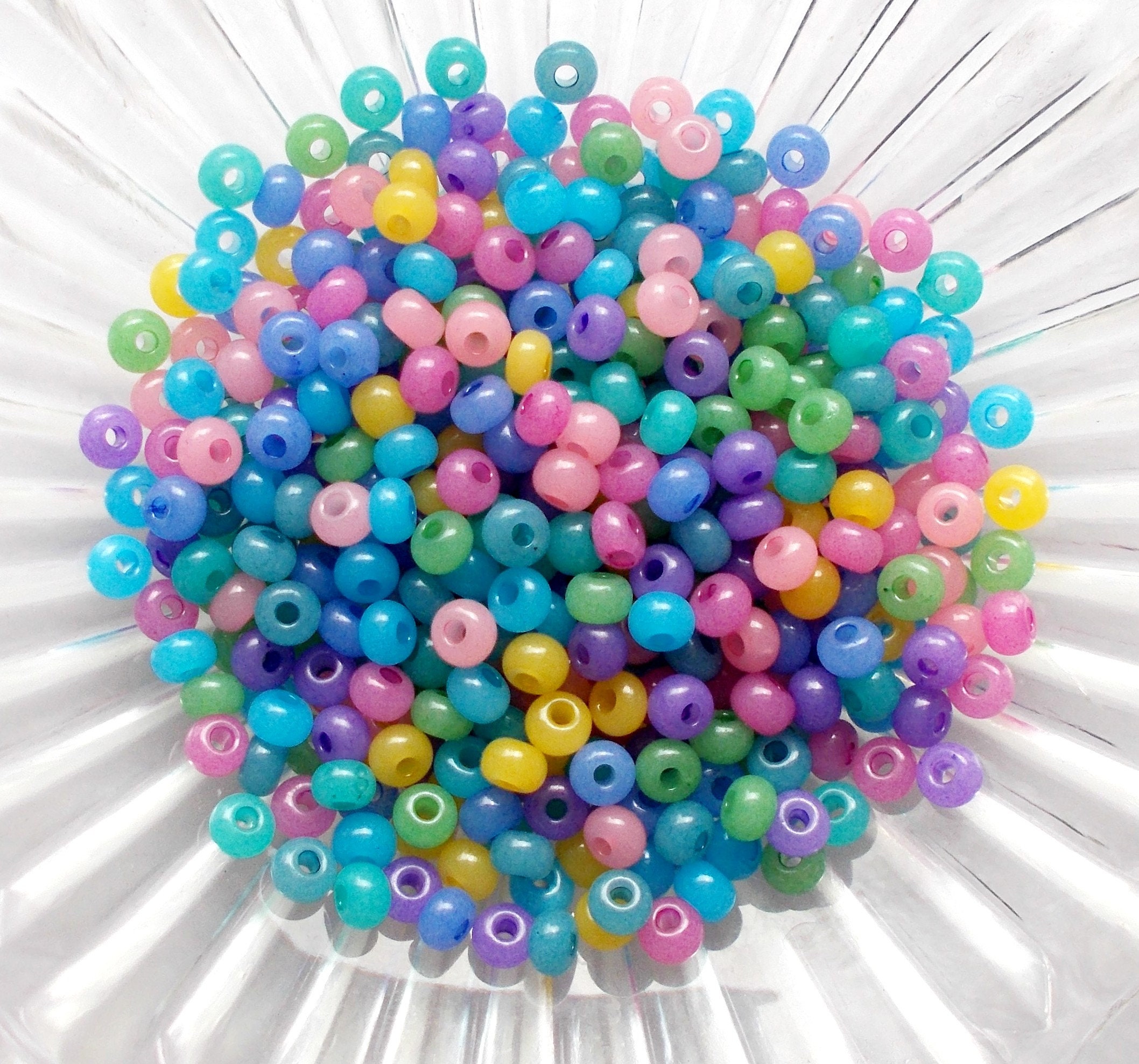 NEW 6/0 Czech Glass Seed Beads Sweet SPRING COLORS 10 grams
