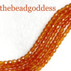 Last 100-3mm DEEP ORANGE PUMPKIN Color Fire Polished Czech Glass Beads