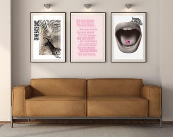 Set of 3 Prints, Bestseller Poster Set, Gallery Wall Art Set of 3, Trendy Poster Bundle, Retro Poster Set