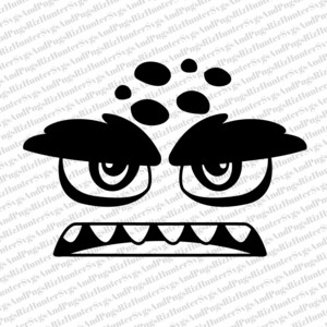 Monster Faces SVG PNG Bundle: Cricut Cut Files - Etsy